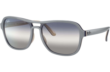 Image of Ray-Ban State Side RB4356 Sunglasses, Light Gray Blu Light Brown, 58, RB4356-6550GF-58