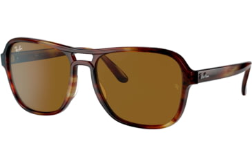 Image of Ray-Ban State Side RB4356 Sunglasses, Striped Havana, 58, RB4356-954-33-58