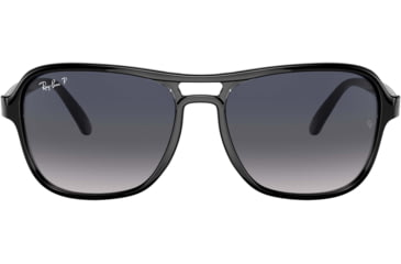 Image of Ray-Ban State Side RB4356 Sunglasses, Polarized Blue Gradient Lenses, Black Transparent Black, 58, RB4356-654578-58