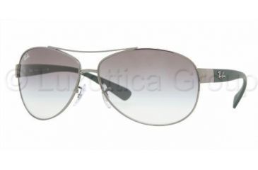 Image of Ray-Ban RB 3386 Sunglasses Styles - Shiny Gunmetal Frame / Green Gradient 63 mm Diameter Lenses, 105-8E-6313