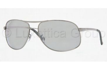 Image of Ray-Ban Sunglasses RB3387 004/82-6715 - Gunmetal Polarized Gray Mirror Silver Grad.