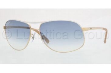 Image of Ray-Ban Sunglasses RB3387 077/7B-6415 - Gold-white Blue Mirror Silver Gradient