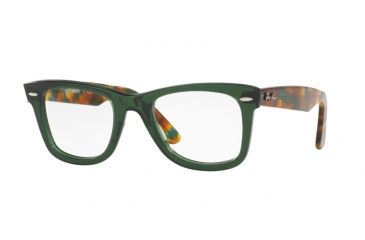 Image of Ray-Ban WAYFARER RX5121 Single Vision Prescription Eyeglasses 5630-47 - Opal Green Frame
