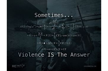 Image of RE Factor Tactical Poster - Violence is the Answer RFPOVI