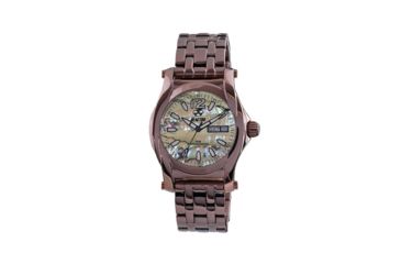 Image of REACTOR Curie Women's Watch, Coffee-Plated Stainless Case and Bracelet, Zebra Abalone Dial, Small 90519