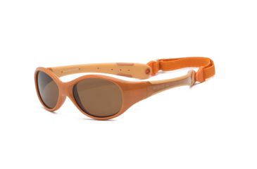 Image of Real Kids Shades Boy's Unbreakable Explorer Sunglasses, Brown/Orange Frame with Polarized Brown Lens, Kid 4EXPBRORP2