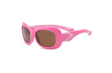 Image of Real Kids Shades Girl's Unbreakable Breeze Sunglasses, Pink Frame with Polarized Brown Lens, Youth 7BREPKPKP2