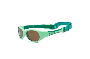 Image of Real Kids Shades Unbreakable Explorer Sunglasses, Light Green/Grass Green Frame with Polarized Brown, Baby 0EXPLGGGP2