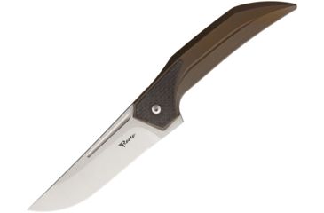 Image of Reate Knives Future Bronze Folding Knife,4in,Bohler M390 Steel,Drop Point,Satin,Carbon Fiber Handle REAFUTUREB