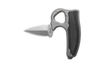 Image of Reate Knives Reate EXO-D Button Lock Knife BB Ti + Carbon Fiber 2.7&quot; Belt Satin ELMAX, Black/Gray, ELMAX, adult, BHQ-212710