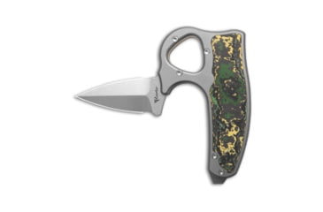 Image of Reate Knives Reate EXO-D Button Lock Knife BB Ti + Toxic Storm FatCarbon 2.7&quot; Belt Satin, Black/Gray/Green, ELMAX, adult, BHQ-212713