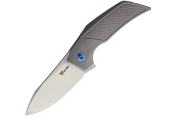 Image of Reate Knives T2500 Framelock Folding Knife, Gray, Gray bead blast finish titanium handle, T2500 FRAMELOCK BEAD BLAST