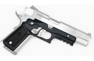 Image of Recover Tactical 1911 Grips with Integrated Rail Adapter and Changeable Panels, Black w/ Grey &amp; Black, CC3P-0104
