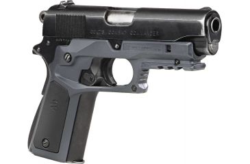 Image of Recover Tactical 1911 Grips with Integrated Rail Adapter and Changeable Panels, Phantom Gray Frame with Black and Phantom Gray Panels, CC3P-0401