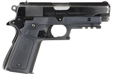 Image of Recover Tactical 1911 Grips with Integrated Rail Adapter and Changeable Panels, Phantom Gray Frame with Black and Phantom Gray Panels, CC3P-0401