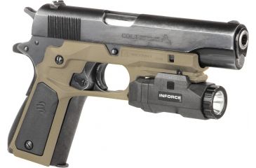 Image of Recover Tactical 1911 Grips with Integrated Rail Adapter and Changeable Panels, FDE w/ FDE &amp; Black, CC3P-0201