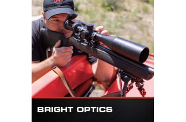Image of Red-Line Optics P-47 Thunderbolt II 6-24x50mm Rifle Scope,1in Tube, Second Focal Plane, Locking Turrets, Tactical/Hunting Reticle, Black/Red, N4-F6F3-8Z8E