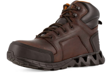 Image of Reebok Mens ZigKick Work Athletic Hiker Boots w/ Flex-Met Internal Metatarsal Guard, Dark Brown, 15, RB7605-DARKBROWN-15-MENS-M