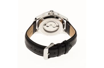 Image of Bhutan Genuine Leather Mens Watch,Black/Silver Dial,Steel,Black