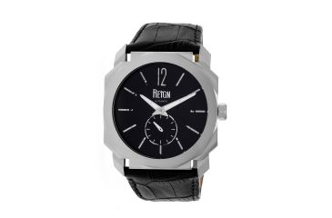 Image of Reign Maximus Ultra-Thin Automatic Leather-Band Watch, Silver/Black, Standard REIRN4102