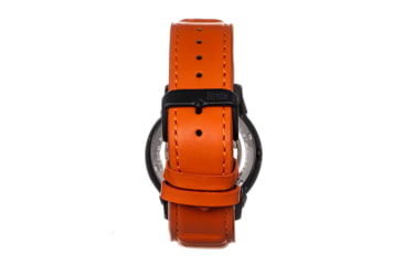 Image of Reign Reign Monterey Skeletonized Leather-Band Watch, Black/Orange, One Size, REIRN6405