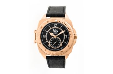 Image of Reign RN1703 Churchill Mens Watch, Dark Brown Band, Black Face, Copper Case REIRN1703