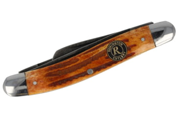 Image of Remington Cutlery Back Woods Stockman Folding Knife, 3.5in Closed Length, Stone-Washed Steel Blade, Bone Handle, 15643