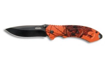 Image of Remington Sportsman Series F.A.S.T. 2.0 Medium Folding Knife, 3.25 in Blade Length, Mossy Oak Blaze Aluminum Handle R11611