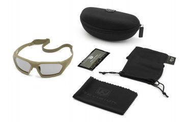 Image of Revision Unisex Shadowstrike Ballistic Sunglass Basic, Tan, w/ Polarized Lens 4-0750-0008