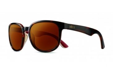 Image of Revo Kash Single Vision Prescription Sunglasses, Tort/Bone/Red Frame, Polarized, RE 1028 02 ORSV