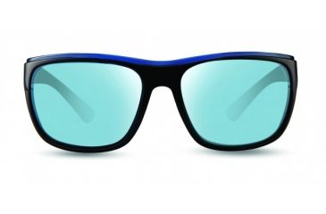 Image of Revo Remus Single Vision Prescription Sunglasses, Black/Blue Frame, Polarized, RE 1023 15 BLSV