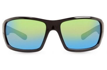 Image of Revo Straightshot Progressive Prescription Sunglasses, Black/Blue Rubber Frame, Green Water Lens, Polarized-RE1005-51GNPR