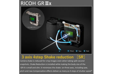 Image of Ricoh GR IIIx Digital Camera, Black, 15286