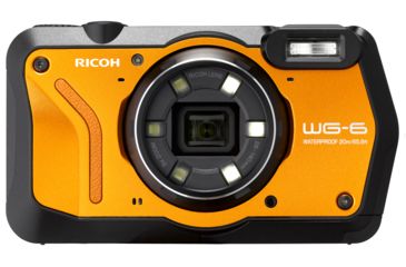 Image of Ricoh WG-6 Digital Camera, 5X Optical Zoom, Orange, 3853