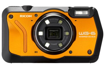 Image of Ricoh WG-6 Digital Camera, 5X Optical Zoom, Orange, 3853