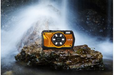 Image of Ricoh WG-6 Digital Camera, 5X Optical Zoom, Orange, 3853