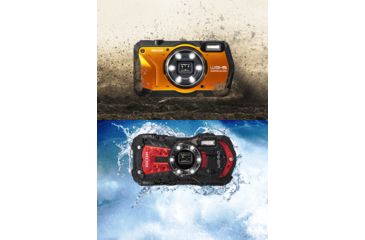 Image of Ricoh WG-6 Digital Camera, 5X Optical Zoom, Orange, 3853