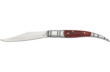 Image of Rite Edge Spanish Toothpick Folder 4 1/8in. Knife, Stainless long clip blade, Reddish brown rich grain wood handle CN2106634
