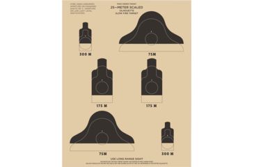 Image of Rite in the Rain 25 Meter Slow Fire Targets, 10 Sheets, Tan RR 9128X