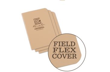 Image of Rite in the Rain Stapled Mini Notebook - Universal - Tan - 3 Pack, Tan, 3 1/4 x 4 5/8 971TFX-M