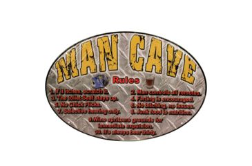 Image of River's Edge 12in.x17in. Weatherpoof Rolled Edge Tin Sign, Man Cave 184656