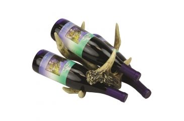 Image of River's Edge Antler Wine Rack 3 Bottle, Brown 896