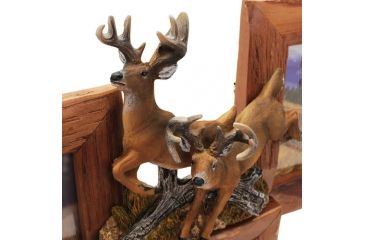 Image of River's Edge Resin Picture Frame, 3 Picture, Deer, Firwood, 19in W x 18in H, Holds 3 - 4in x 6in Photos 184106