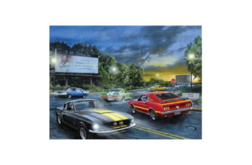 Image of Rivers Edge LED Art, Friday Night Cars, 16 x 12 in, 1766