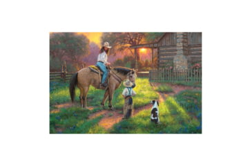 Image of Rivers Edge LED Art, Woman on Horse, 24 x 16 in, 1792