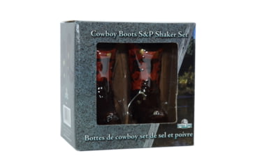 Image of Rivers Edge Salt and Pepper Shakers, Cowboy Boots Holding, 2063