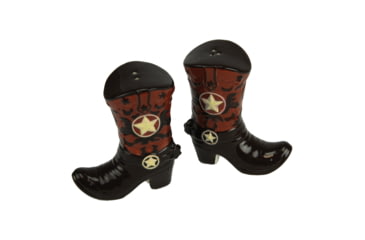 Image of Rivers Edge Salt and Pepper Shakers, Cowboy Boots Holding, 2063