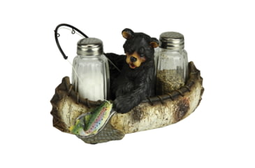 Image of Rivers Edge Salt and Pepper Shakers, Fishing Bear, 570