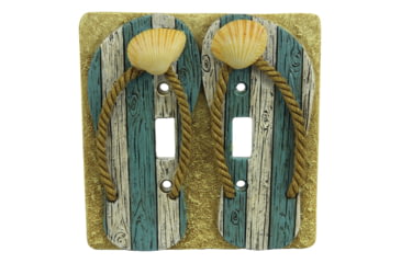 Image of Rivers Edge Switch Plate Cover Double, Beach, 490