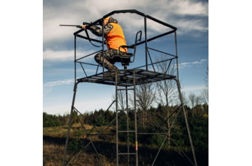 Image of Rivers Edge Treestands 12 2-Man Quad Pod Treestand, Black, 12ft, RE401